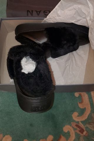 Sabot nero con pelle nero Hogan