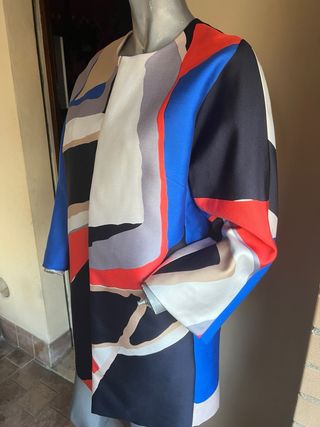 Kl bennet cappotto lana e seta S multicolor