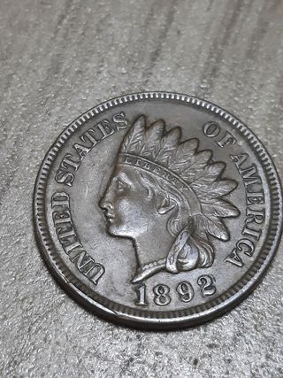Moneda De 1892 Indian Cent USA