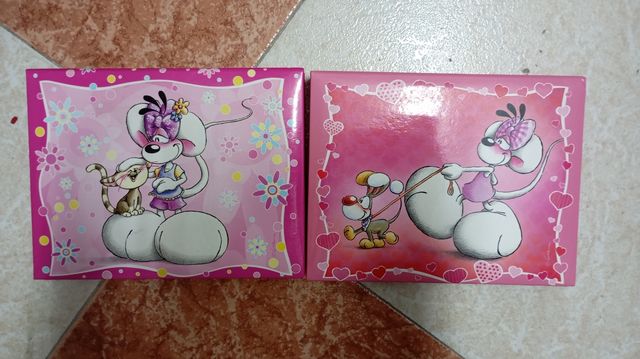 Estuches con espejo Diddl gato y perro