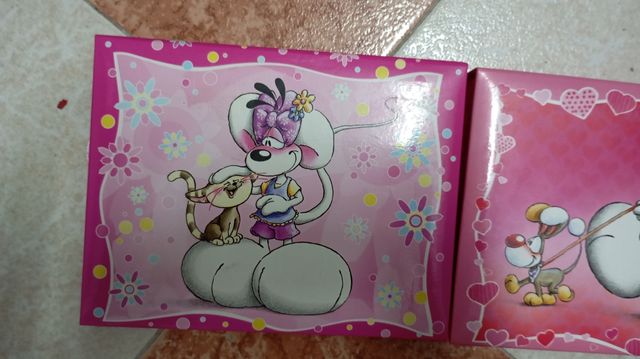 Estuches con espejo Diddl gato y perro