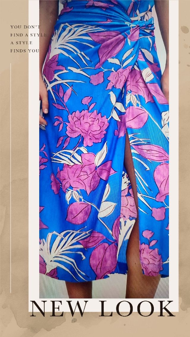 Falda midi y blusa de Mango