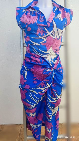 Falda midi y blusa de Mango