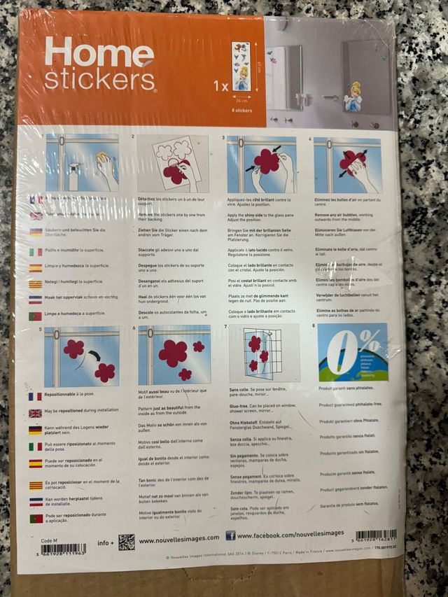 Pegatinas removibles Cenicienta  Princesa Disney