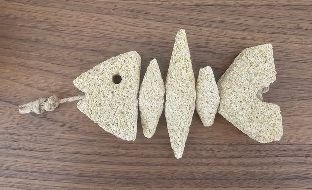 Pesce in pietra arenaria