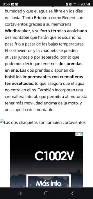 Chaqueta moto 