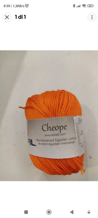 GR. 500 Gomitoli Cheope arancione