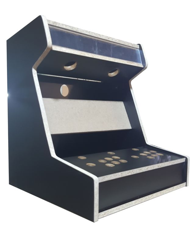 Kit arcade bartop para 2 jugadores negro/blanco