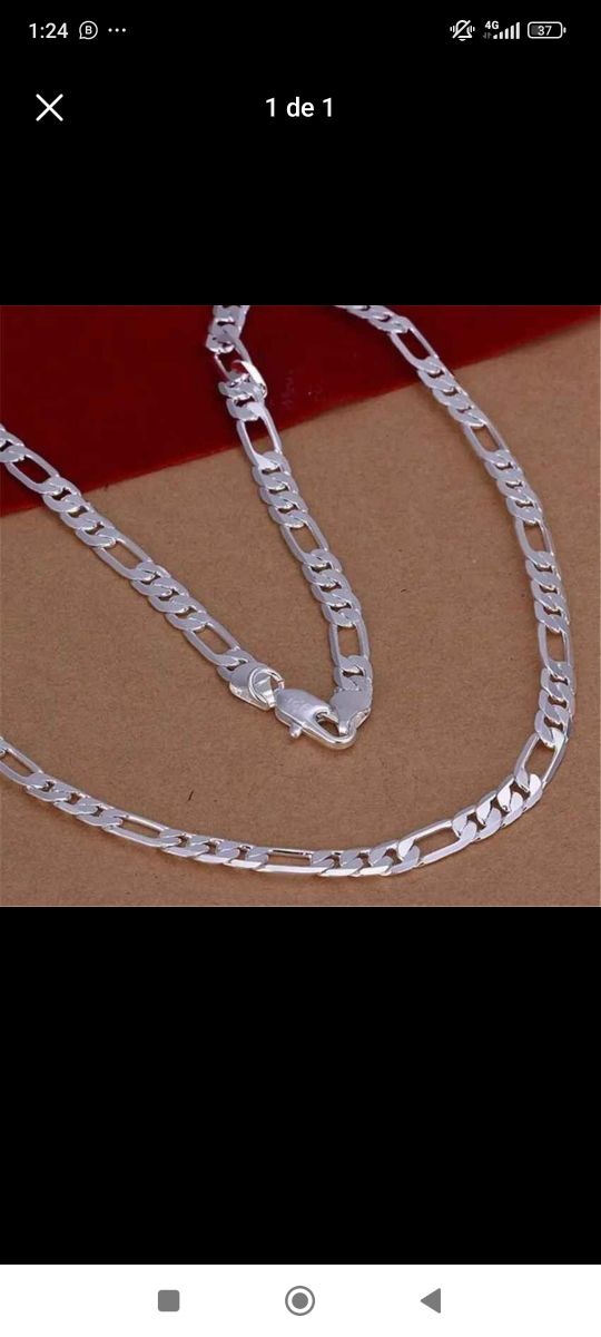 Collar con Pulsera plata ley 925