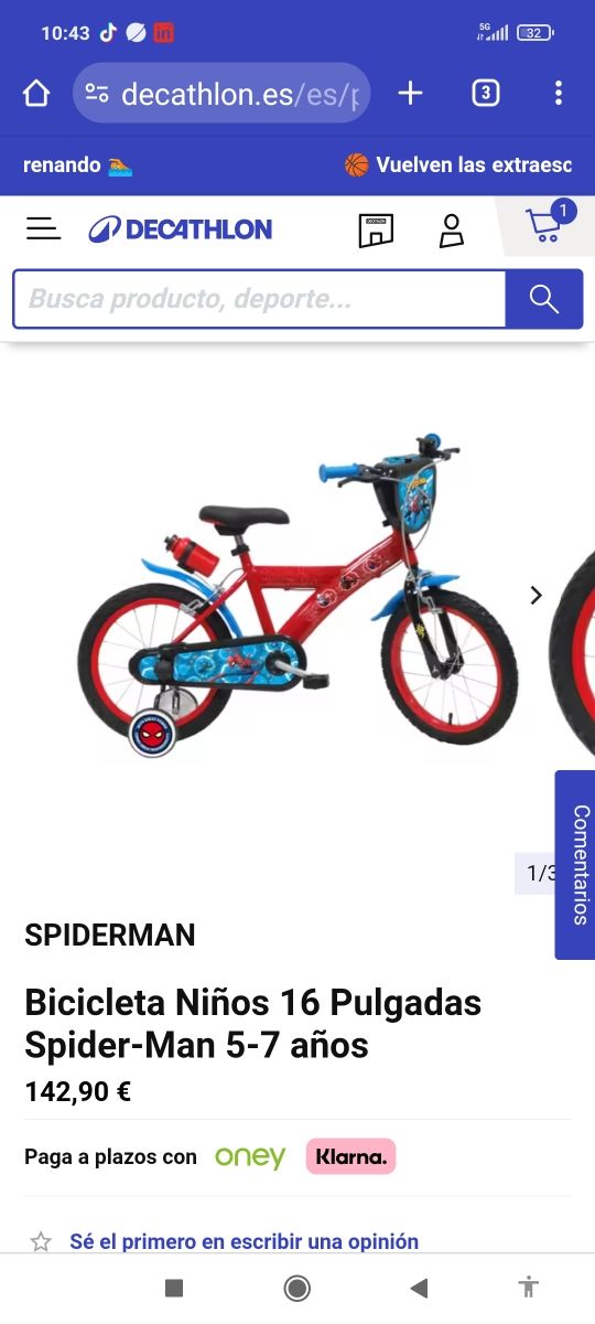 Venta bicicleta The Amazing Spiderman