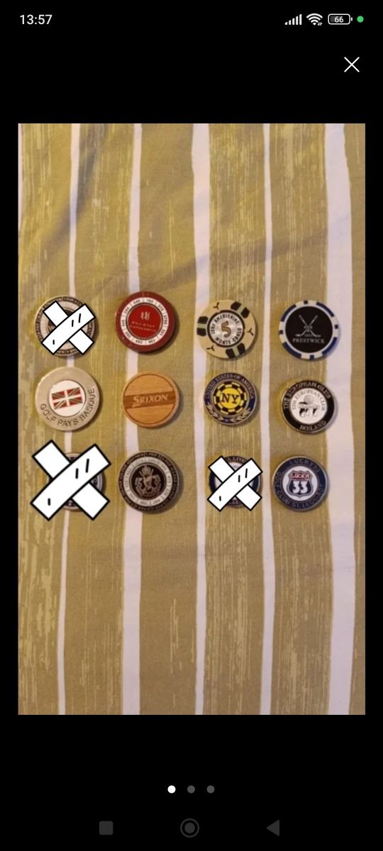 Marcadores golf, arreglapiques.