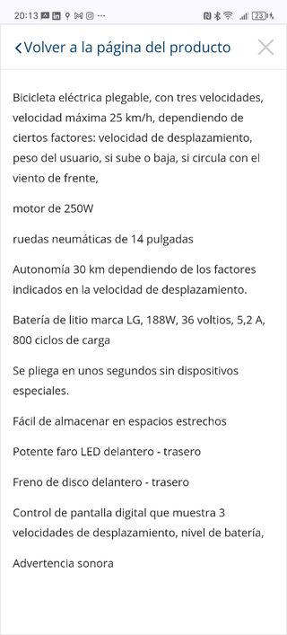 Bicicleta eléctrica plegable 