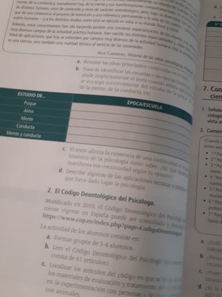 psicología de Bachillerato