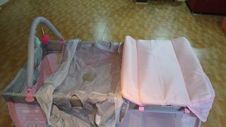 Cuna de viaje,cambiador ,parque de juegos