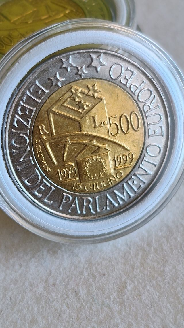 500 lire anniversario parlamento europeo