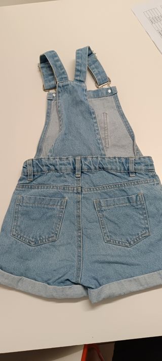 Salopette jeans bambina tg. 7/8 anni