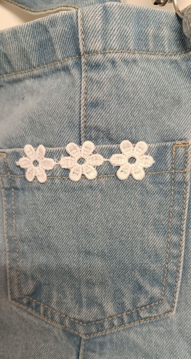 Salopette jeans bambina tg. 7/8 anni