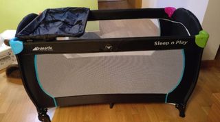 Cuna de viaje doble altura con cambiador