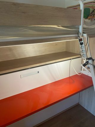 litera con cama alta baja abatible escritorio 