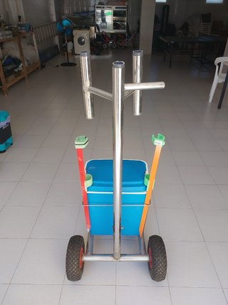 CARRO DE PESCA ACERO INOXIDABLE