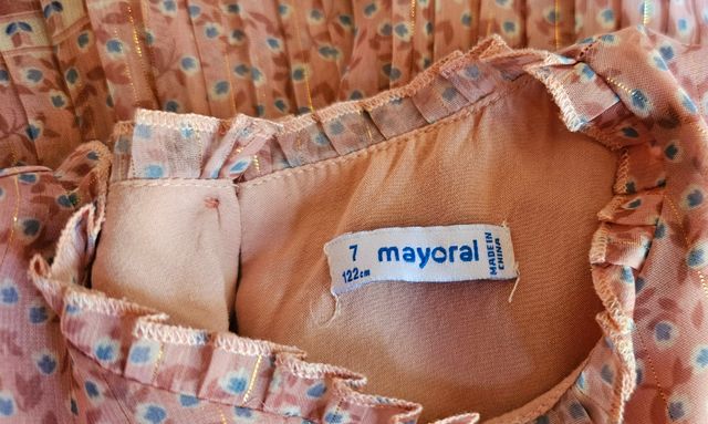 Vestido niña mayoral talla 7 122 cms