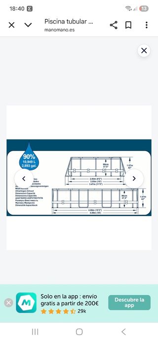 Piscina y depuradora