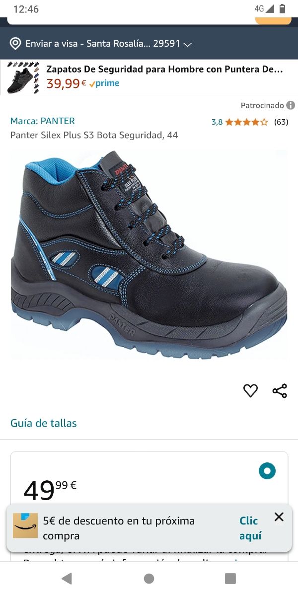 Botas panter seguridad s3