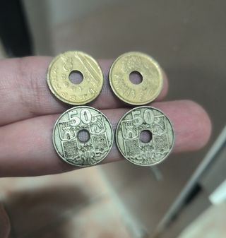 4 monedas españolas 
