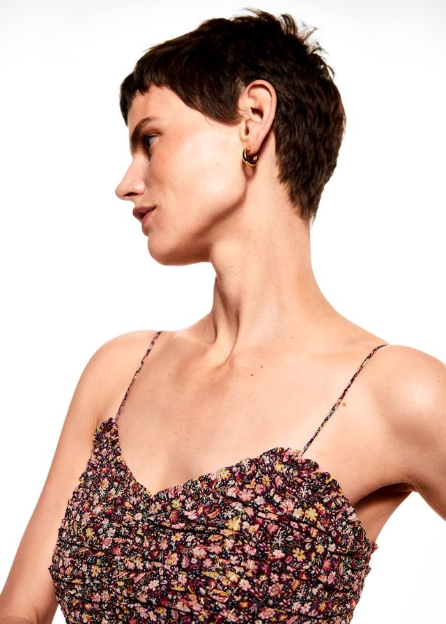 Vestido largo flores talla XXS Nuevo