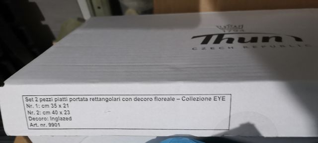 NUOVI** piatti rettangolari portata THUN