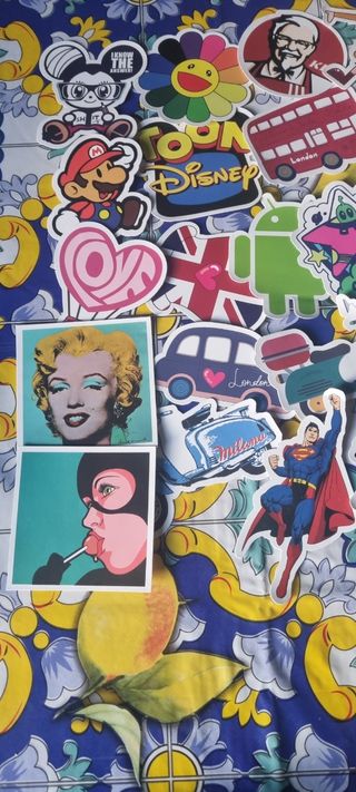 Lotto 24 adesivi in vinile