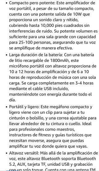 Amplificador de voz bluetooth portatil