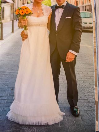 Vestido de novia aire Barcelona