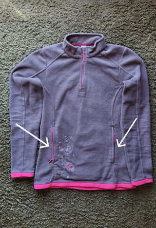 Jersey gris y fucsia polar Quechua