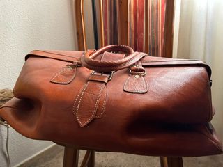 Maleta/ bolsa de viaje piel de camello