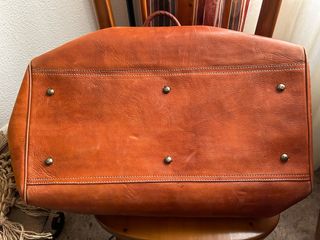 Maleta/ bolsa de viaje piel de camello