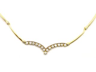 Gargantilla de Oro 18 K 14 GR con diamantes