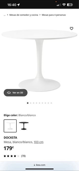 Conjunto de mesa y sillas