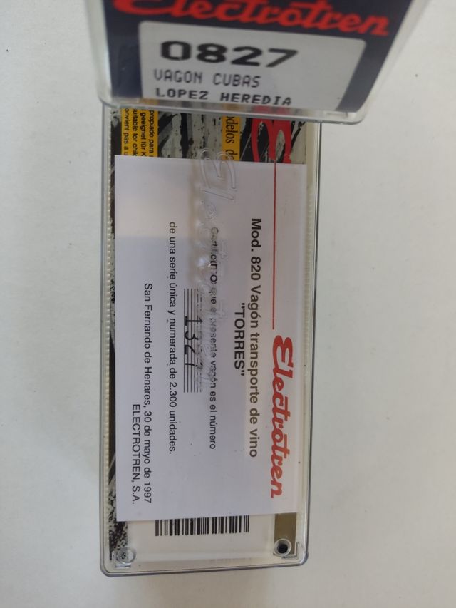 Vagón electrotren modelo 0820 torres