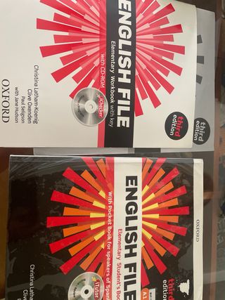 Libro inglés, escuela de idiomas