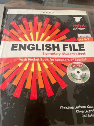 Libro inglés, escuela de idiomas