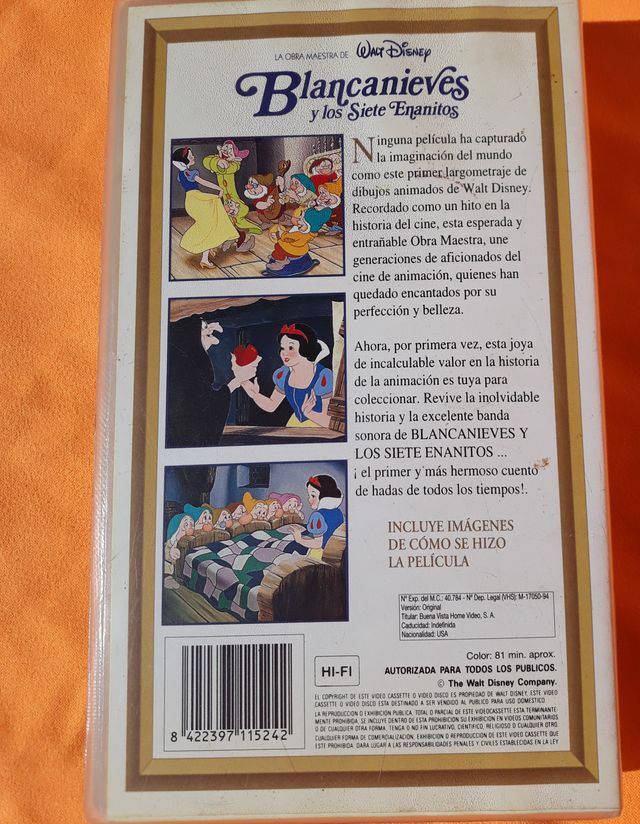 Película Blancanieves de Walt Disney