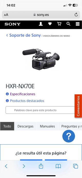 Camara Video Profesional SONY