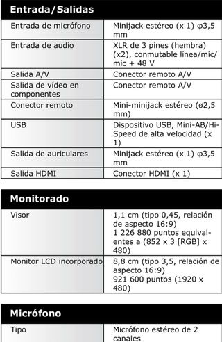 Camara Video Profesional SONY