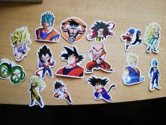 Dragon ball z pegatinas nuevos a estrenar