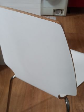 Silla blanca ikea vilma