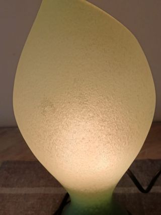 Lampada in vetro satinato retro usata