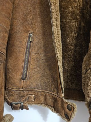 Cazadora de piel doble faz