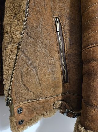 Cazadora de piel doble faz
