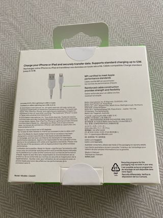 Cable Belkin Iphone 3 Metros ( Original)